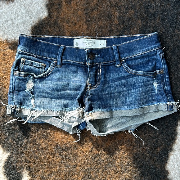 Abercrombie & Fitch jeans shorts size USA 00 - Picture 4 of 6